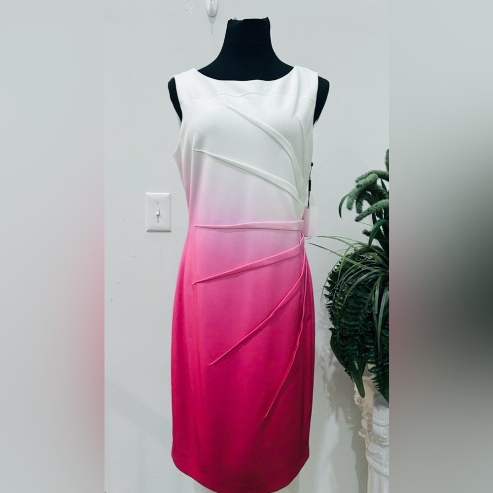 ✨ NWT Calvin Klein Pink-White Gradient ‘Starburst’ Gown | Size 6 ✨